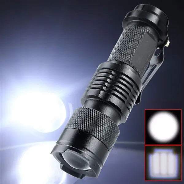 Compact LED Zoom Flashlight for Outdoor