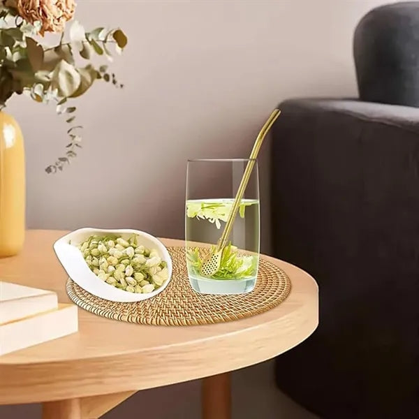 Custom Removable 2 in 1 Stainless Steel Filter Straw Spoon
