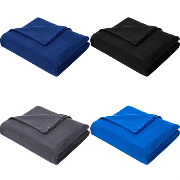 Embroidered Cozy Fleece Blanket (Ocean)