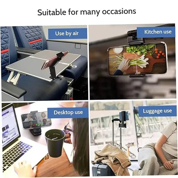 Foldable Universal Phone Holder Clip w/360 Degree Rotating