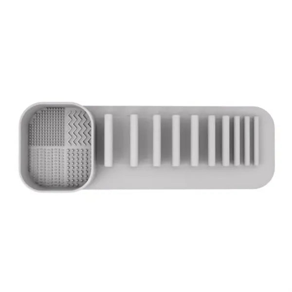 Silicone Makeup Brush Holder with Cleaning Pad