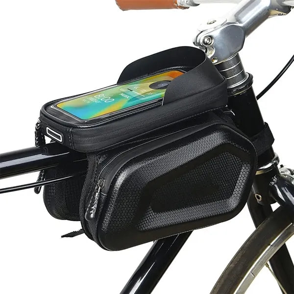 Waterproof Bike Top Tube Frame Bag Holds Smartphone