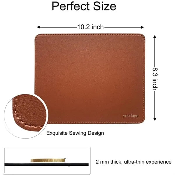 Stitched PU Leather Mouse Pad