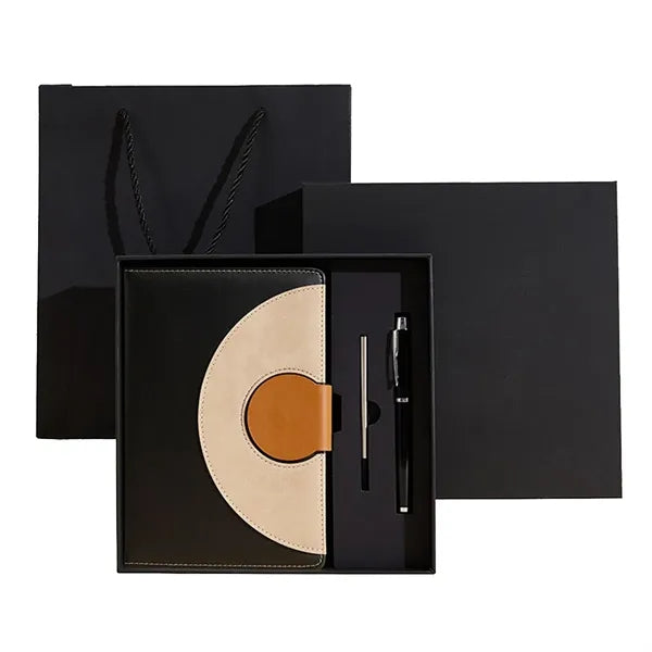 A5 Leather Buckle Notebook Set With Pen Replacement Refill