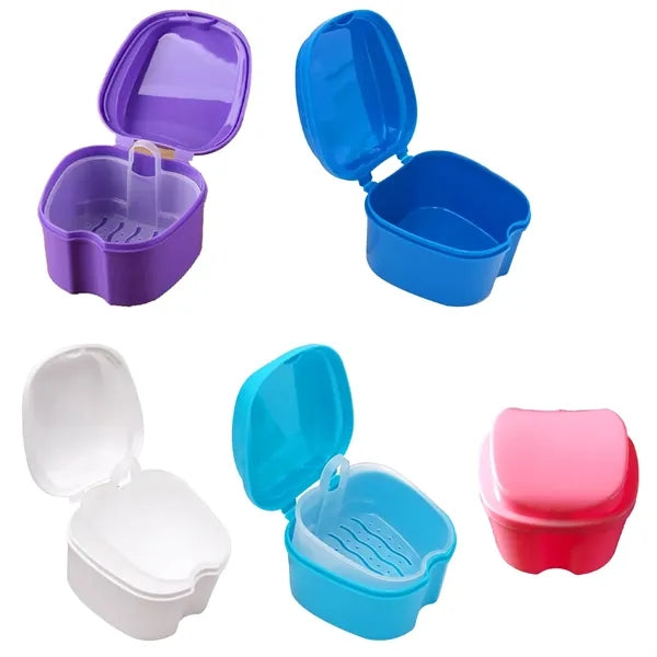 Dental Denture Case Strainer Cleaner Box