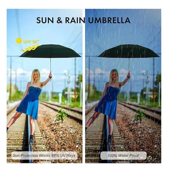 Mini Windproof Sun & Rain Pocket Umbrella