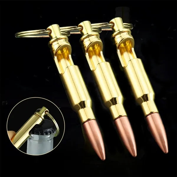 Compact Durable Alloy Bullet-Shaped Bottle Opener