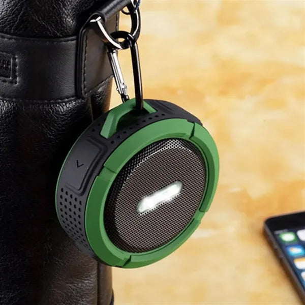 Rugged Waterproof Bluetooth Speaker with Carabiner