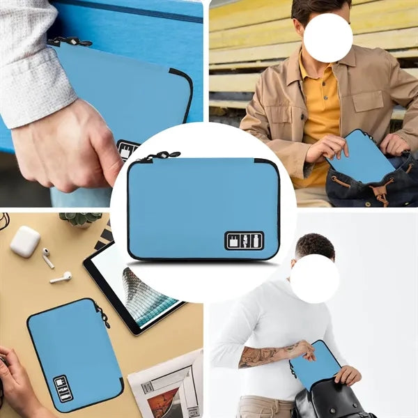 Compact Travel Electronics Organizer Pouch