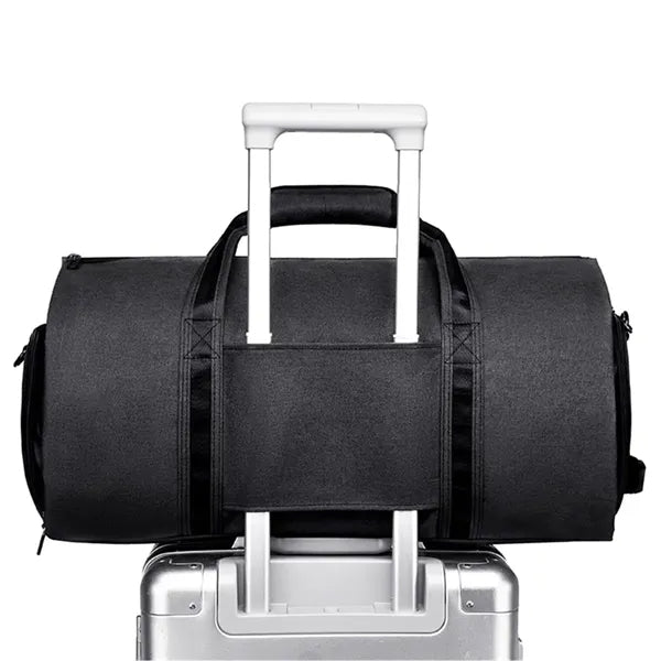50L Travel Duffel Bag with Shoe Compartment & Trolley Sleeve