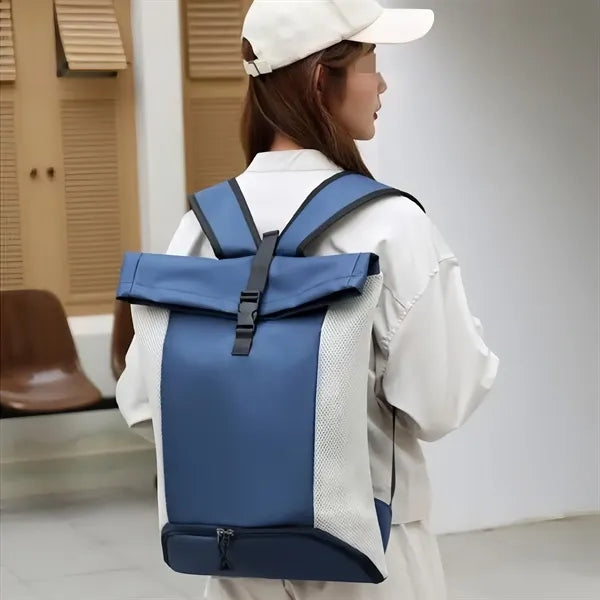 17L Sporty Travel Backpack Mesh Sides For Fitness Outdoor