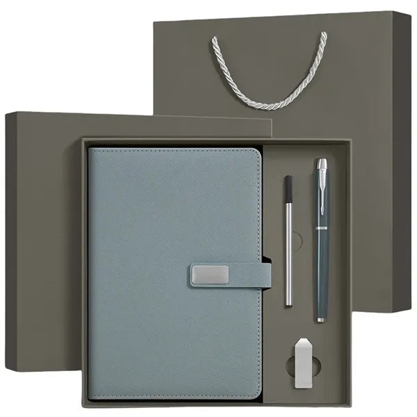 Business Gift Set With Notebook Pen USB And Gift Bag