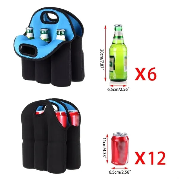Neoprene Insulated 6 Bottle Wine Cooler Tote