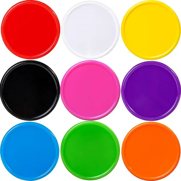 Vibrant Plastic Round Game Token With Smooth Edge