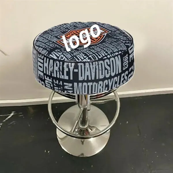 Customizable Padded Bar Stool with Chrome Base