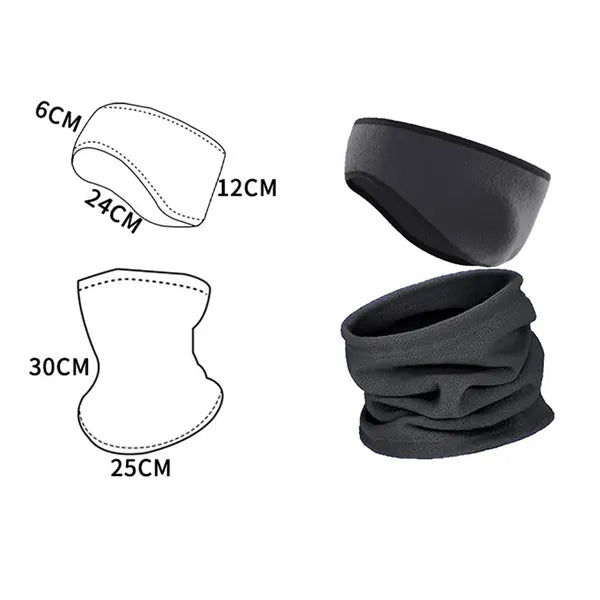 Fleece Ear Warmers Headband Winter Neck Gaiter