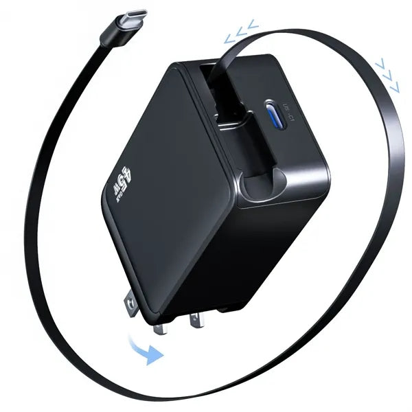 40W PD Fast Charger with Retractable Type C Cable