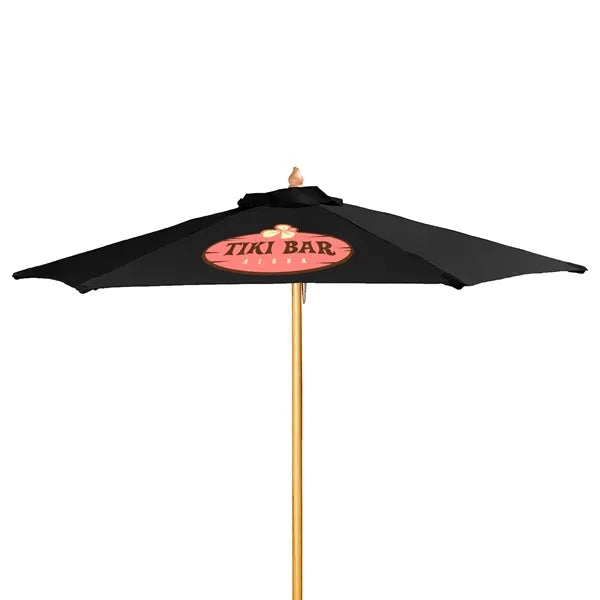 7' Wood Market Umbrella Kit (1 Imprints)