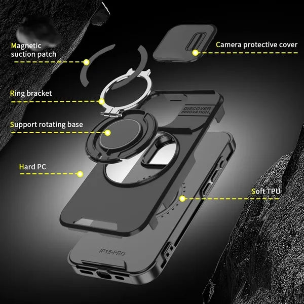 Magnetic Rotating Stand Case For Iphone 16 Pro Max