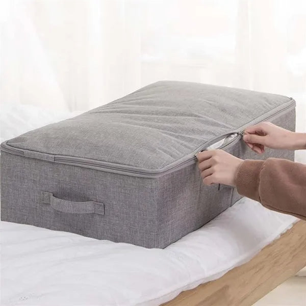 Foldable Blankets Clothes Zippered Organizer Underbed Bag