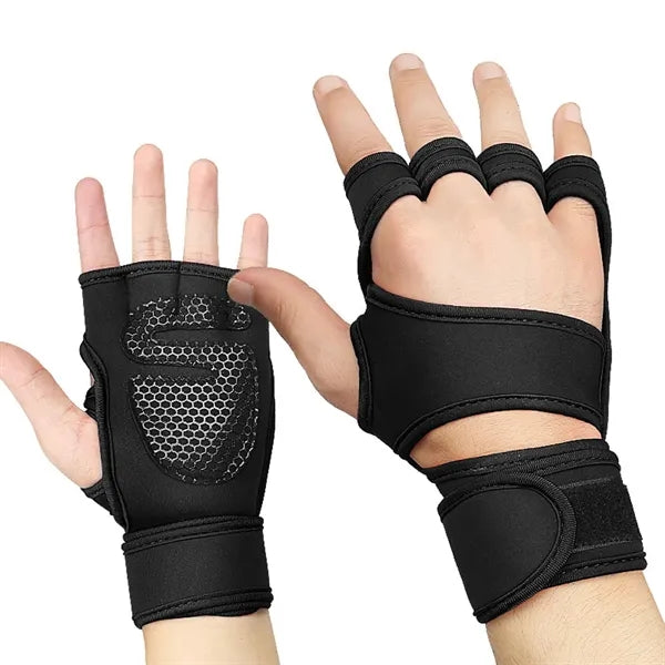 Breathable Half Finger Non-Slip Gloves Wrist Guards