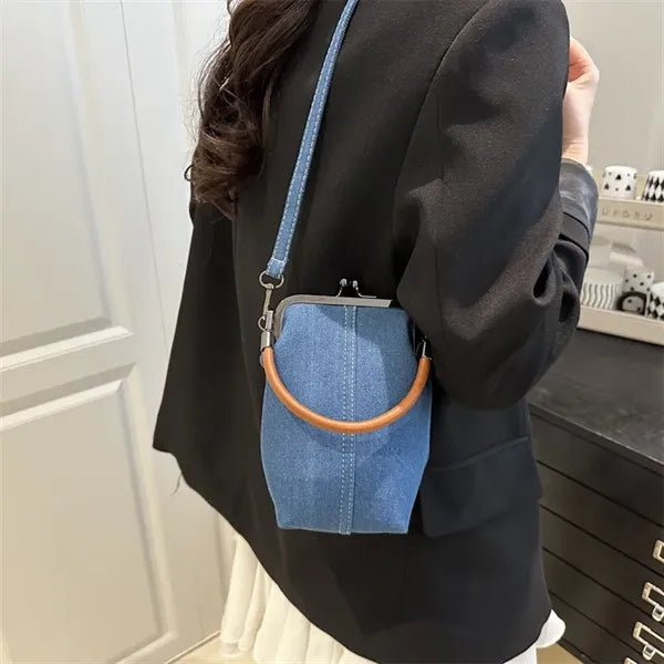 Mini Denim Canvas Crossbody Bag