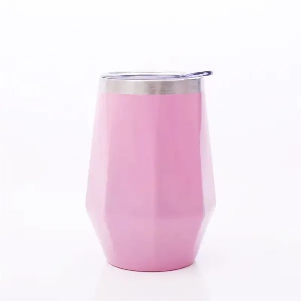 Double Wall Stainless Wine Tumbler - 12 Oz.