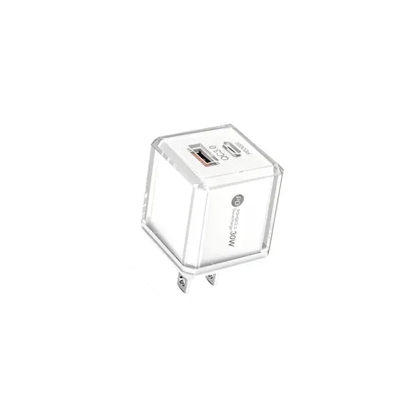 30W Transparent Dual Port Fast Charger