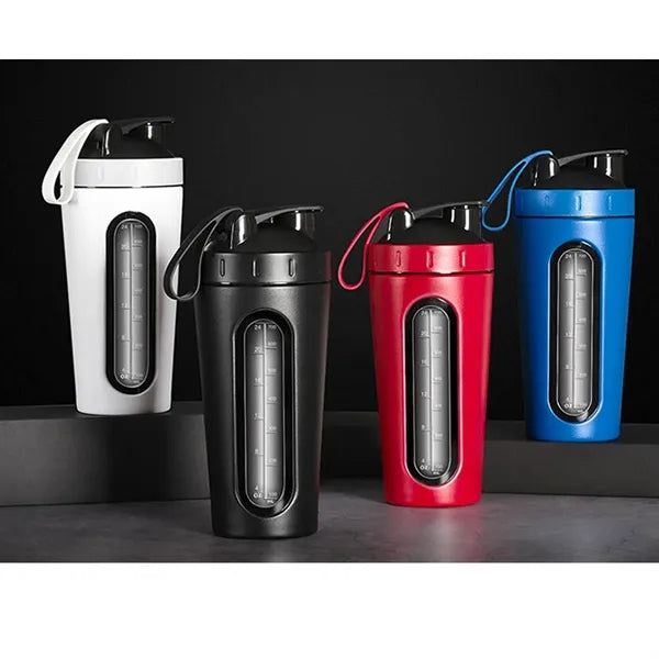 28oz Insulated Protein Shaker Bottle with Visible Window
