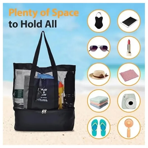 Picnic Double Layer Mesh Lunch Storage Bag
