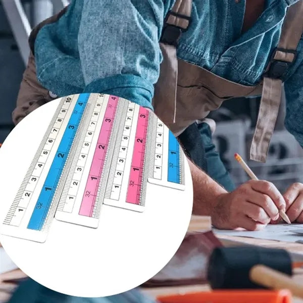 Custom Aluminum Dual Scale Ruler for School Office Use