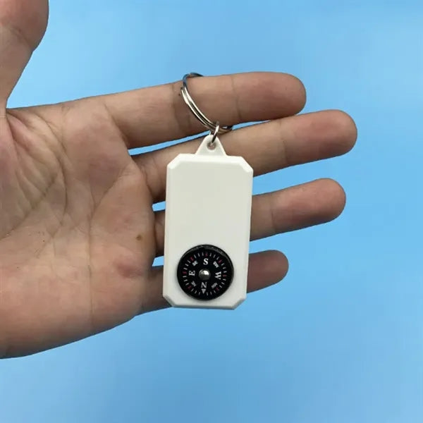 Custom Compass Keychain for Outdoor & Travel Use