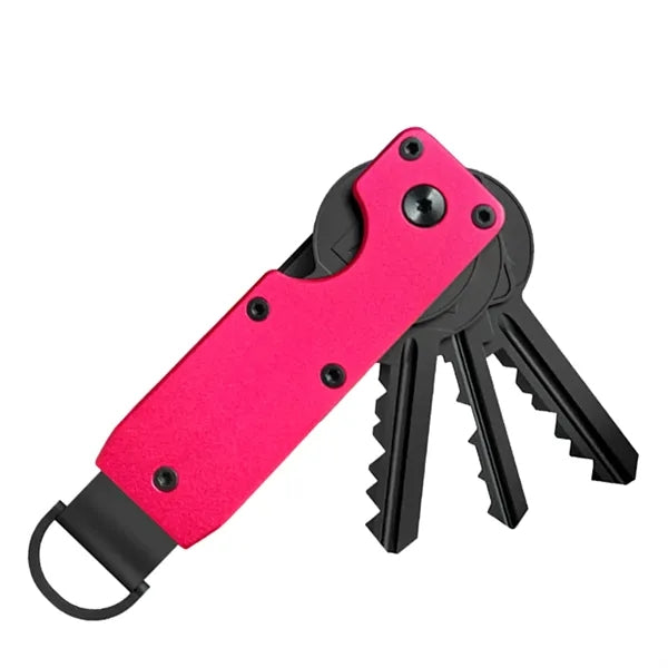 Compact Metal Key Organizer Keychain