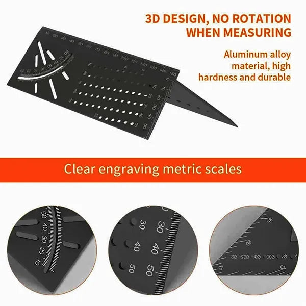 Ten-in-one Multi-functional 3D Carpenter Speed Square