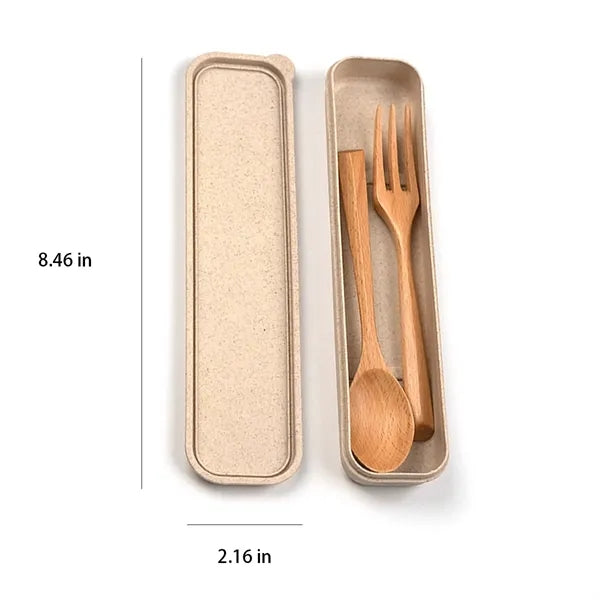 Eco-Friendly Portable Lightweight Beechwood Utensil Set