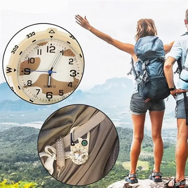 Multi-Tool Carabiner Watch with Compass and Bottle Opener