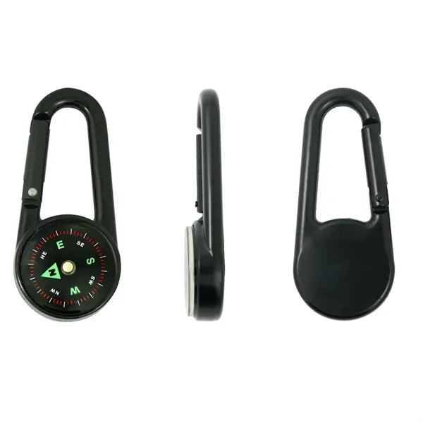 Single-Sided Outdoor Carabiner Compass with Clear Scale