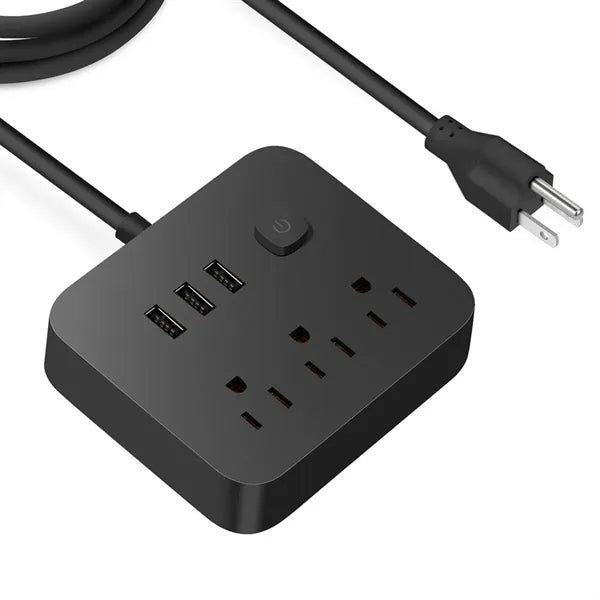 7-in-1 Wall Charger with 3 AC Outlets and 4 USB Ports