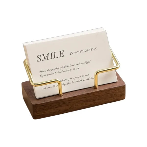 Wooden Business Card Holder Organizer