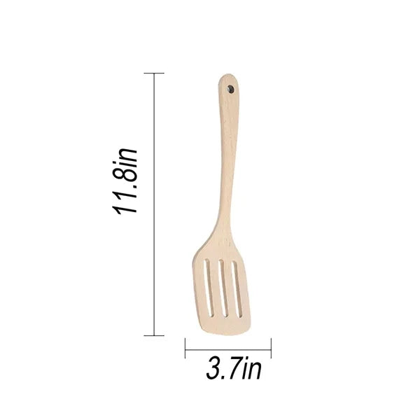 Natural Beechwood Lightweight Stylish Frying Spatula