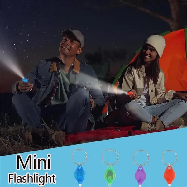 Multipurpose Plastic UV Flashlight LED Keychain 2''x1''