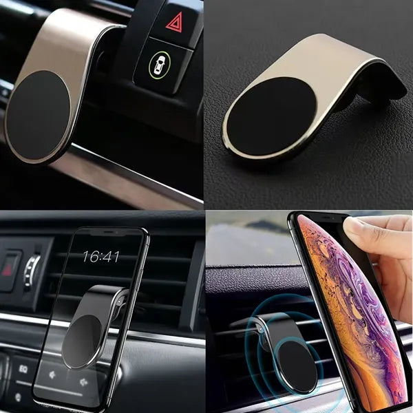 L Shape Car Phone Holder Magnetic Air Vent