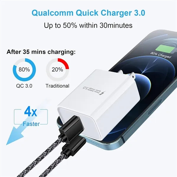 Quick Charge 3.0 Wall Charger Block