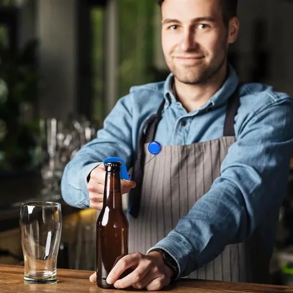 RetractablBottle Opener Flat Beer Opener with Belt Clip