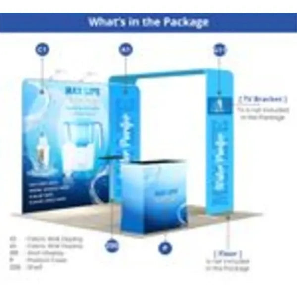 10ft Inline Trade Show Booth - Portable Display
