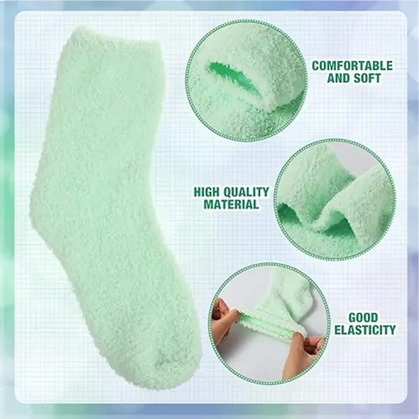 Unisex Multicolor Fuzzy Winter Fluffy Socks