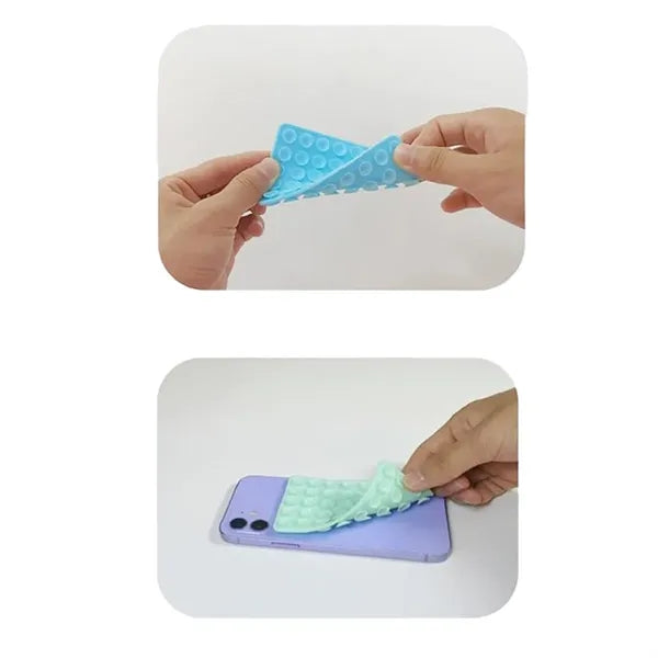 Vacuum Mobile Phone Suction Shelf Silicone Card Cover