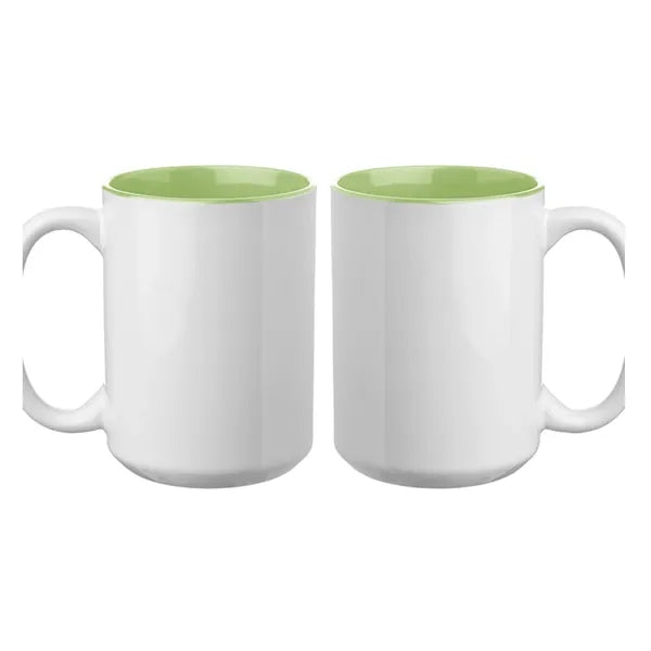 15 oz. Glossy Two-Tone Custom Photo Mug