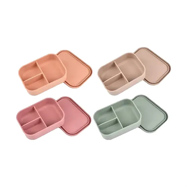 3-Compartment Leakproof Lightweight Silicone Bento Box