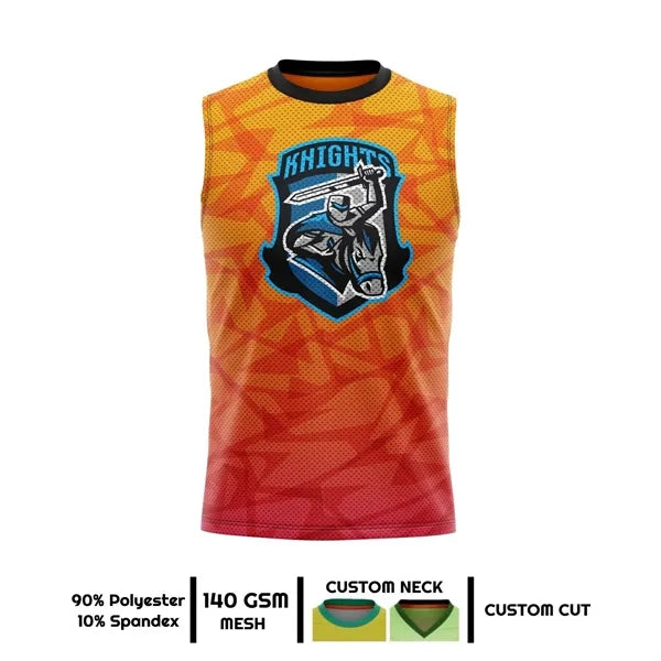 Unisex & Kids' Sublimation Sleeveless T-Shirt - 140G Mesh